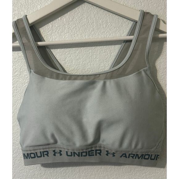 Under Armour Women's‎ Sports Bra Light Padding Large Gray - Picture 1 of 6